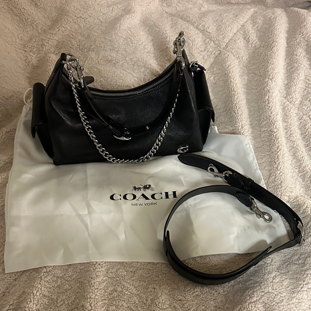 Coach Juliet 30 Glazed Leather Pocket Bag